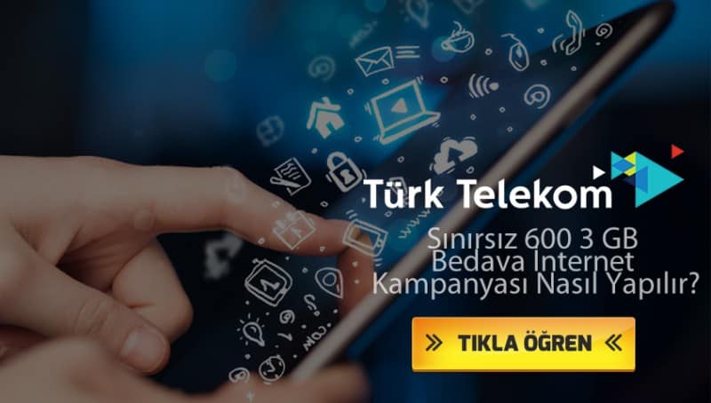 Türk Telekom 3 GB Bedava İnternet Kampanyası 2021