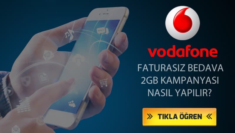 Vodafone Faturasız Bedava 2gb İnternet Kampanyası 2021