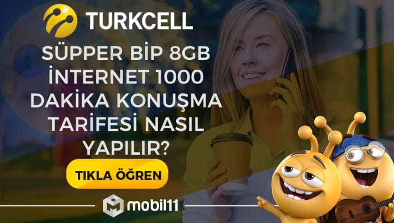 Turkcell Süpper BiP 8GB İnternet 1000 Dakika Konuşma