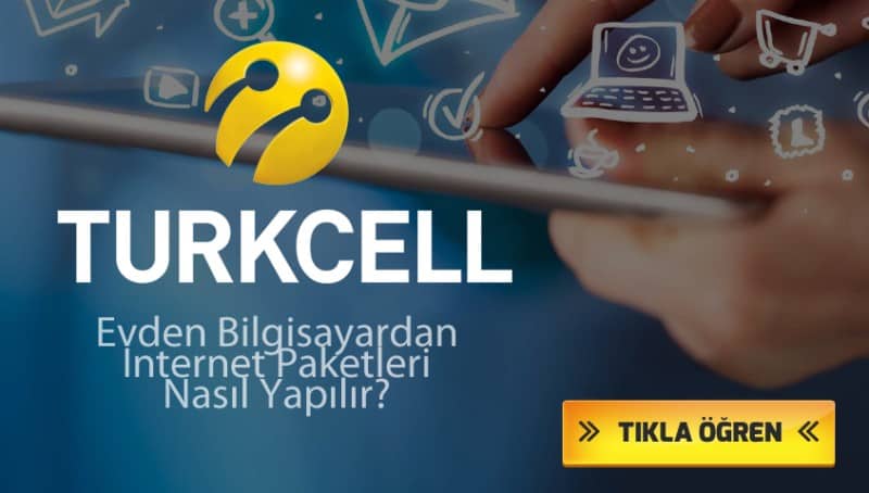 Turkcell Evden Bilgisayardan İnternet Paketleri