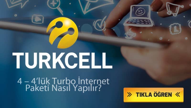 Turkcell 4 – 4’lük Turbo İnternet Paketi Nasıl Yapılır?