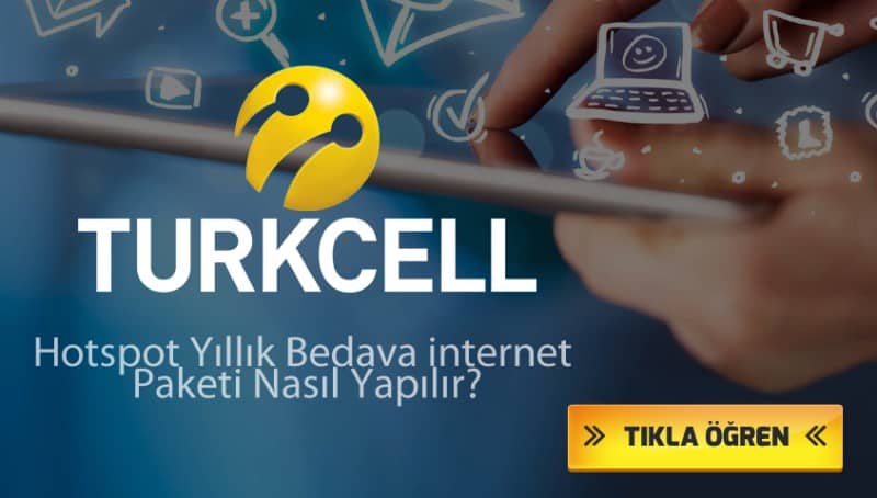 Turkcell Hotspot Yıllık Bedava internet Paketi 2021