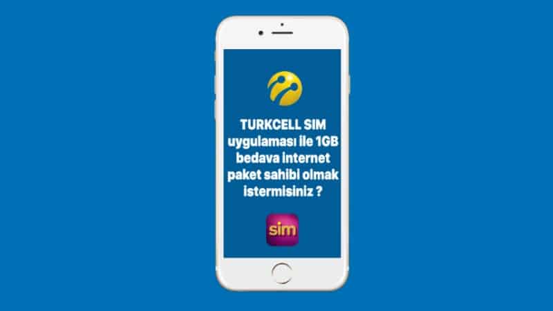 Turkcell SİM 1 GB Bedava internet Paketi 2021