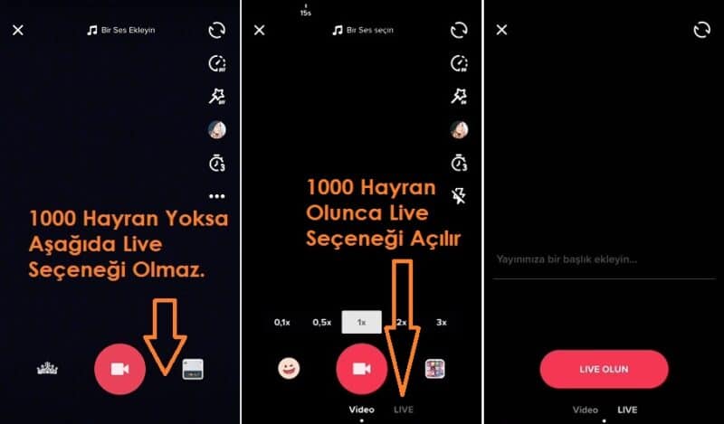 Tiktok canlı yayın nasıl yapılır